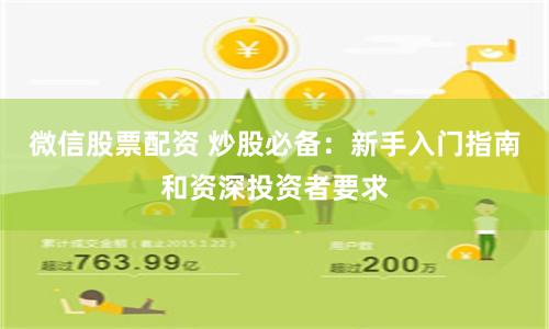 微信股票配资 炒股必备：新手入门指南和资深投资者要求